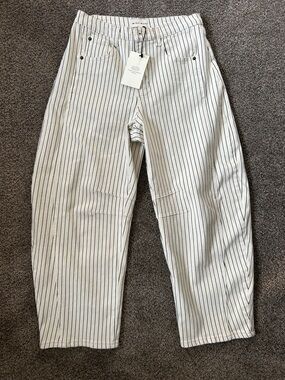 Striped Barrel Leg NEW miou muse Women’s Jeans